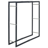 Firewood Rack Black 39.4x9.8x39.4 Steel